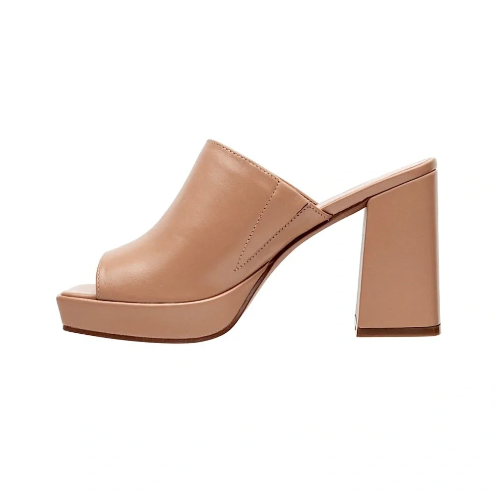 Linea Paolo Elle Block Heel‎ Platform Slide Sandal